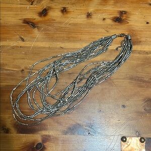 Silver Layered Chain Necklace Set Modern Bohemian